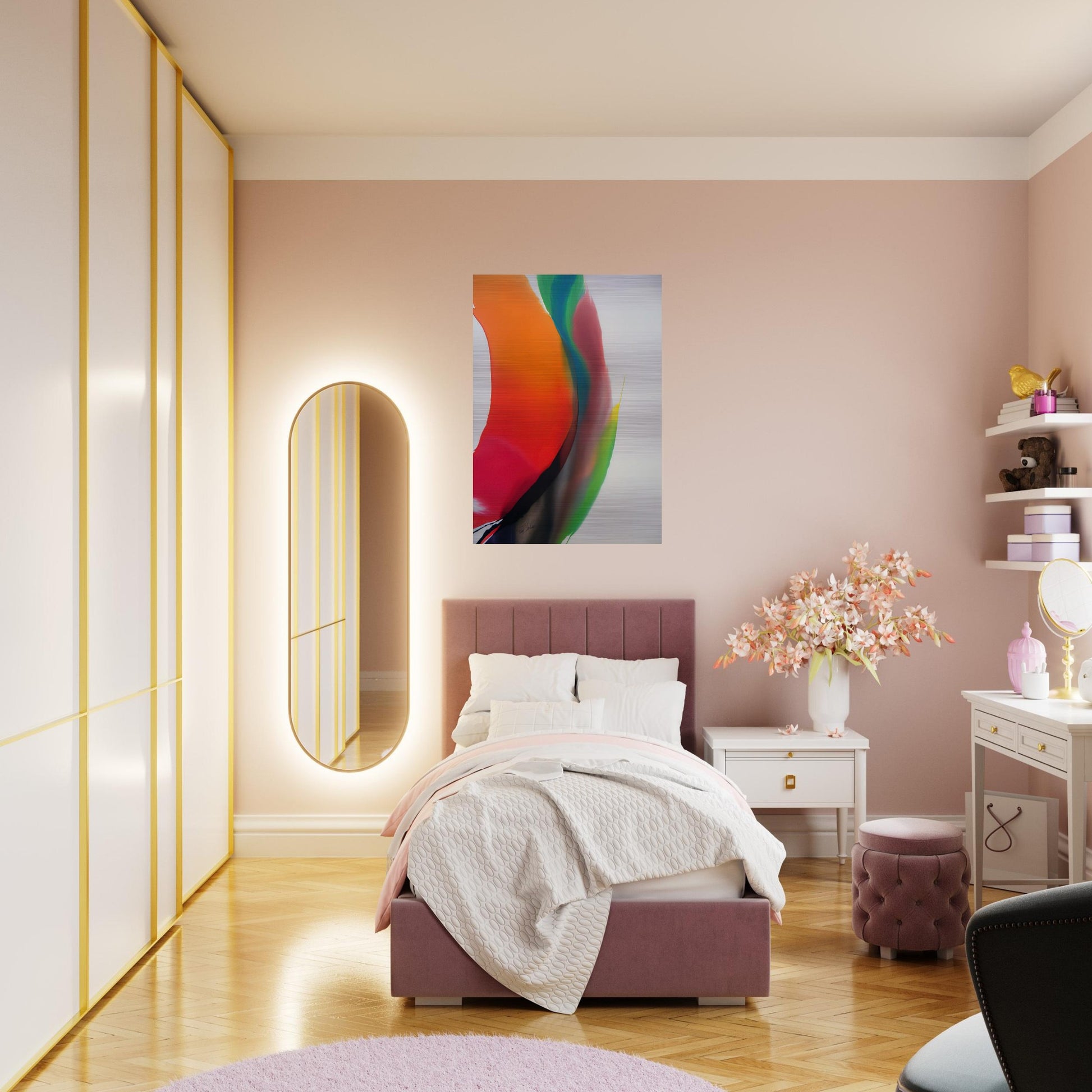 Phenomena Montezuma's Band - 1972 - Paul Jenkins Brushed Aluminum Print - 70x100 cm / 28x40 inches | Paul Jenkins Aluminum Print | Paul Jenkins Prints