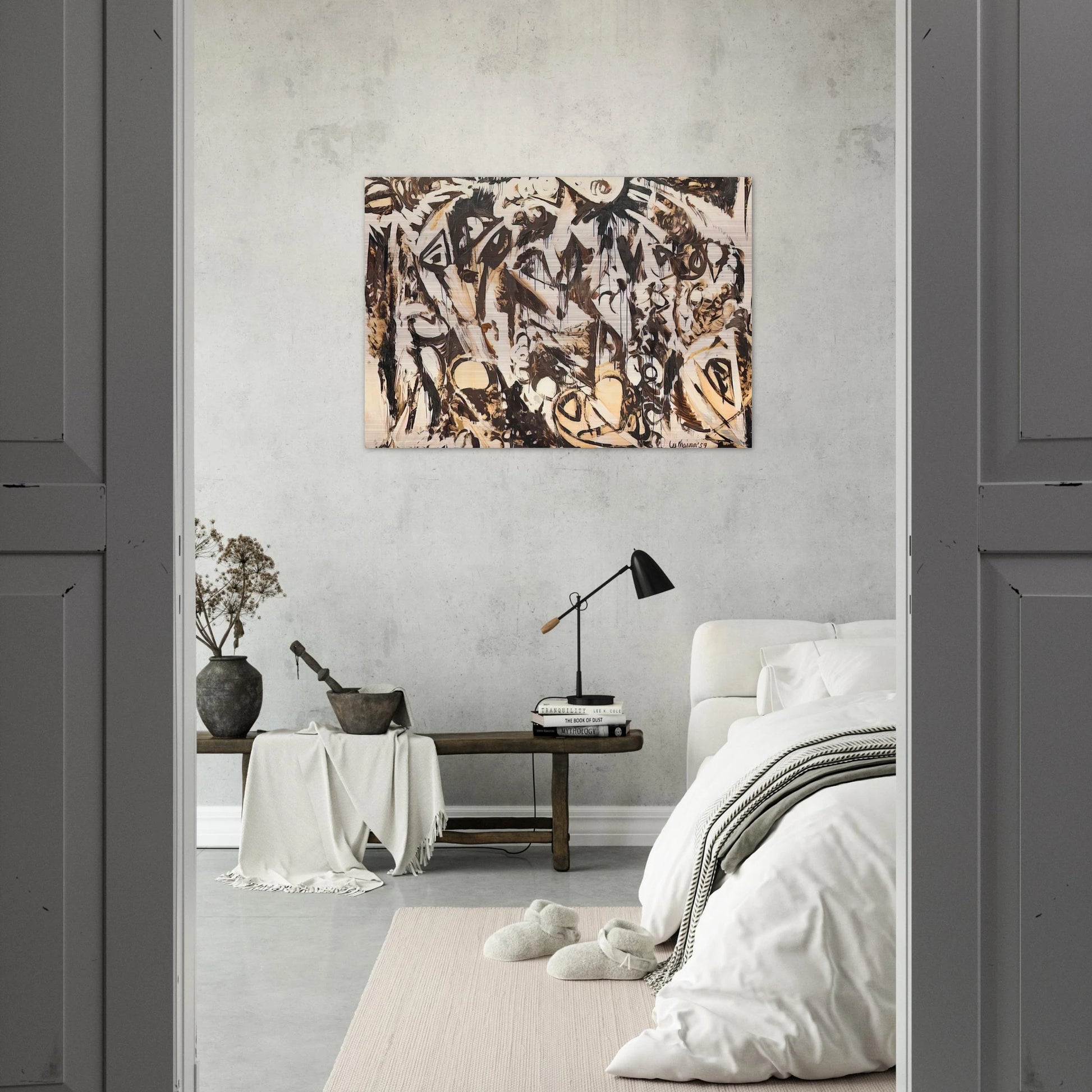 Cool White - Lee Krasner Brushed Aluminum Print - 70x100 cm / 28x40 inches | Lee Krasner Aluminum Print | Lee Krasner Prints