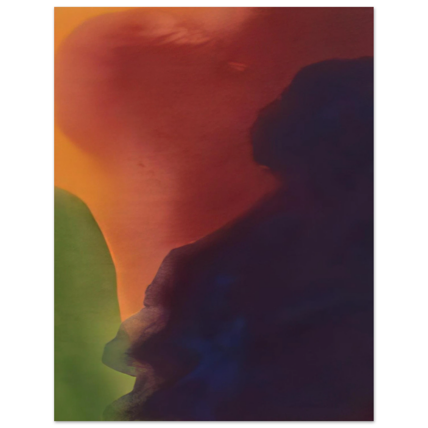 Helen Frankenthaler - Blue Atmosphere III - 1963 Wall art - 21x29.7 cm / 8x12" - Premium Wooden Framed Poster With Fine Art Paper - Black frame