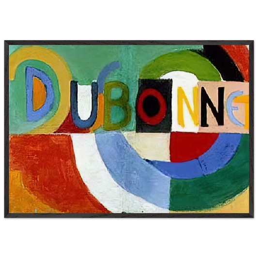 DUBONNET - Sonia Delaunay 70x100 cm / 28x40 inches Framed Art Print – Black Wooden Frame