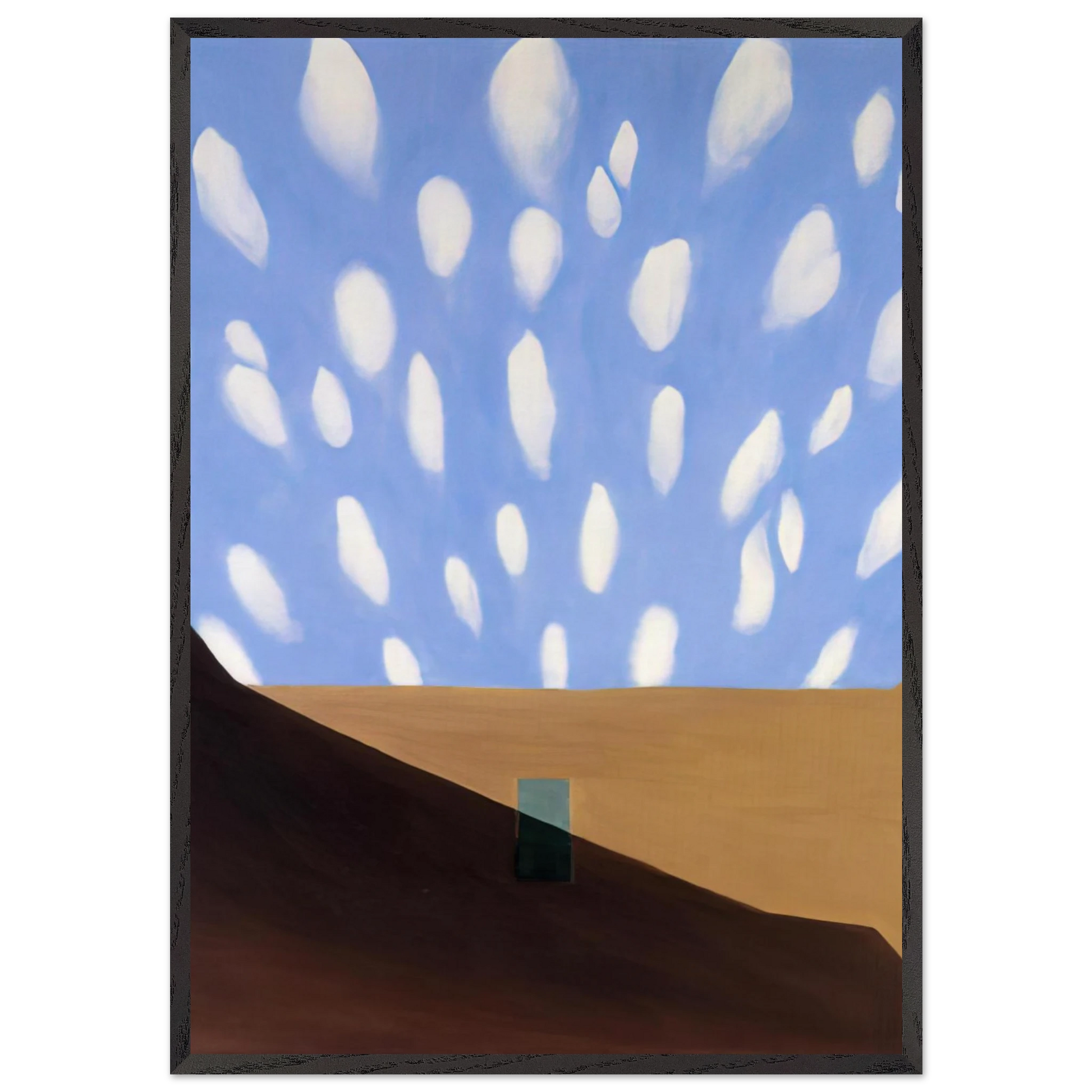 In the Patio VIII - Georgia OKeeffe 70x100 cm / 28x40 inches Framed Art Print – Black Wooden Frame