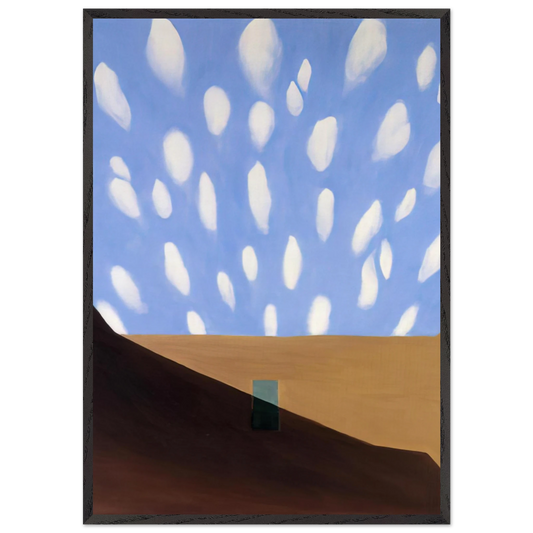 In the Patio VIII - Georgia OKeeffe 70x100 cm / 28x40 inches Framed Art Print – Black Wooden Frame