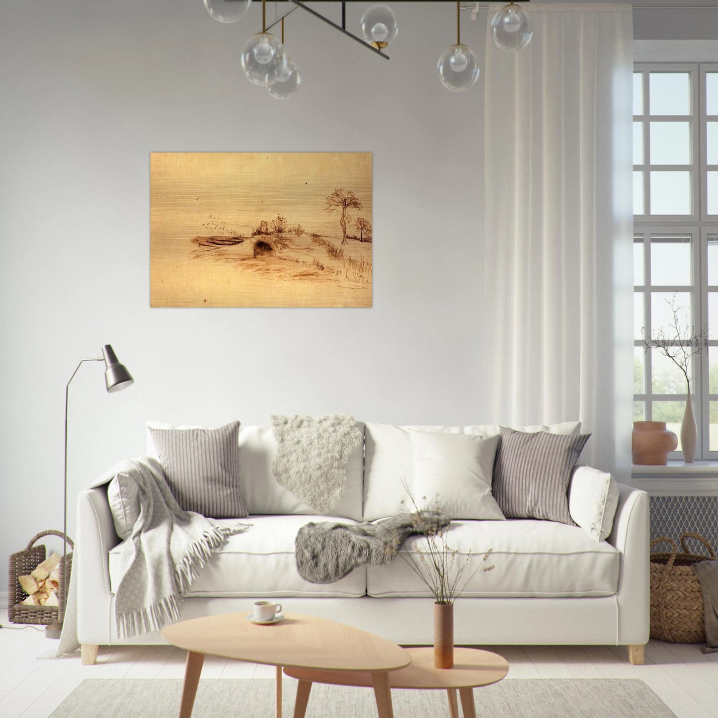 The Cave of Machpelah - Vincent van Gogh Brushed Aluminum Print - 70x100 cm / 28x40 inches | Vincent van Gogh Aluminum Print | Vincent van Gogh Prints