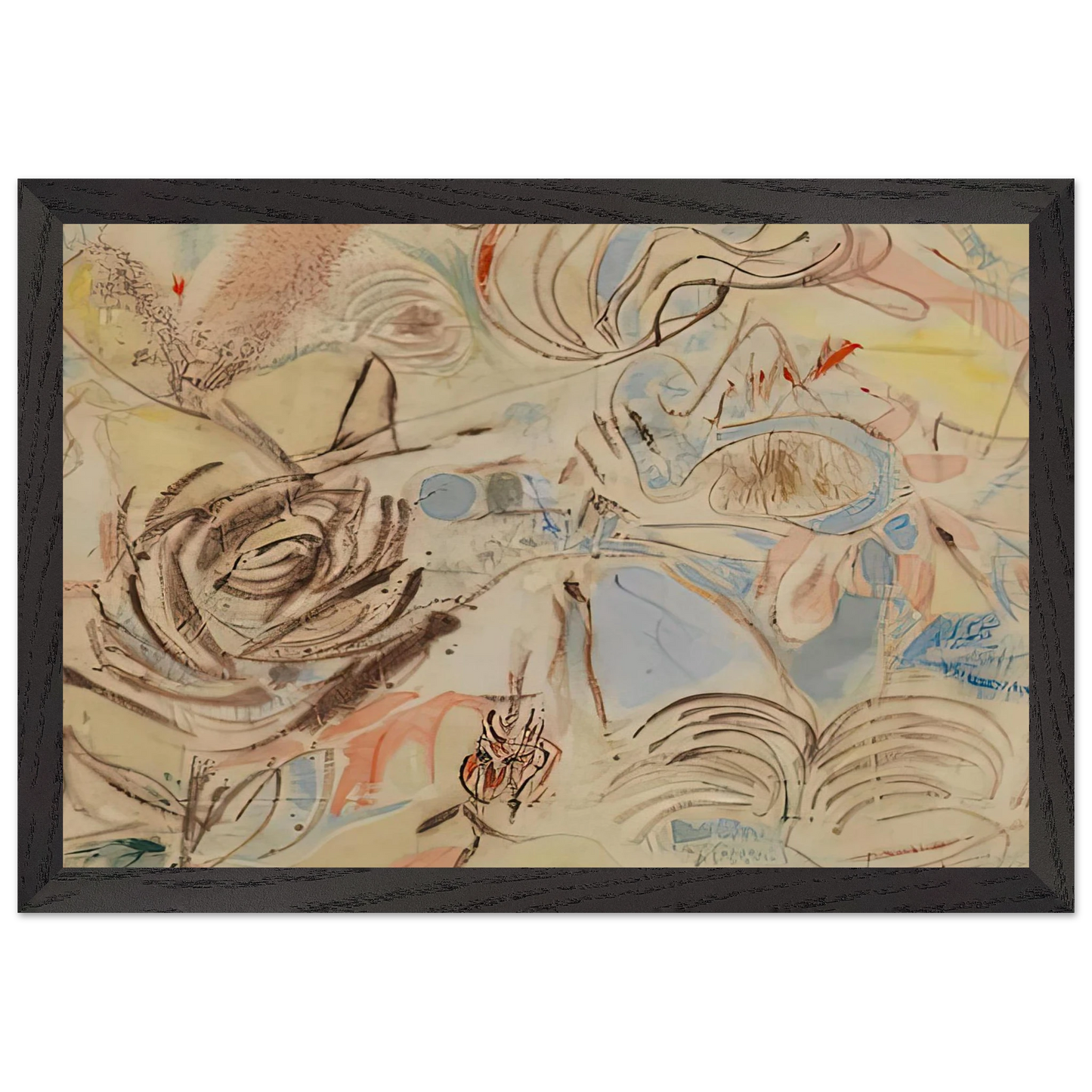 Helen Frankenthaler - 10 29 52, 1952- Wall Art - 60x80 cm / 24x32 inches - Premium Wooden Framed Poster With Fine Art Paper - White frame