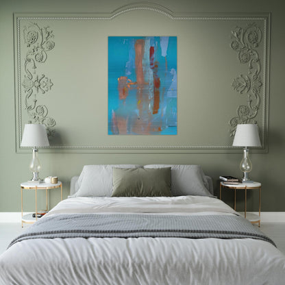 In on Blue - 1976 - Helen Frankenthaler Brushed Aluminum Print - 70x100 cm / 28x40 inches | Helen Frankenthaler Aluminum Print | Helen Frankenthaler Prints