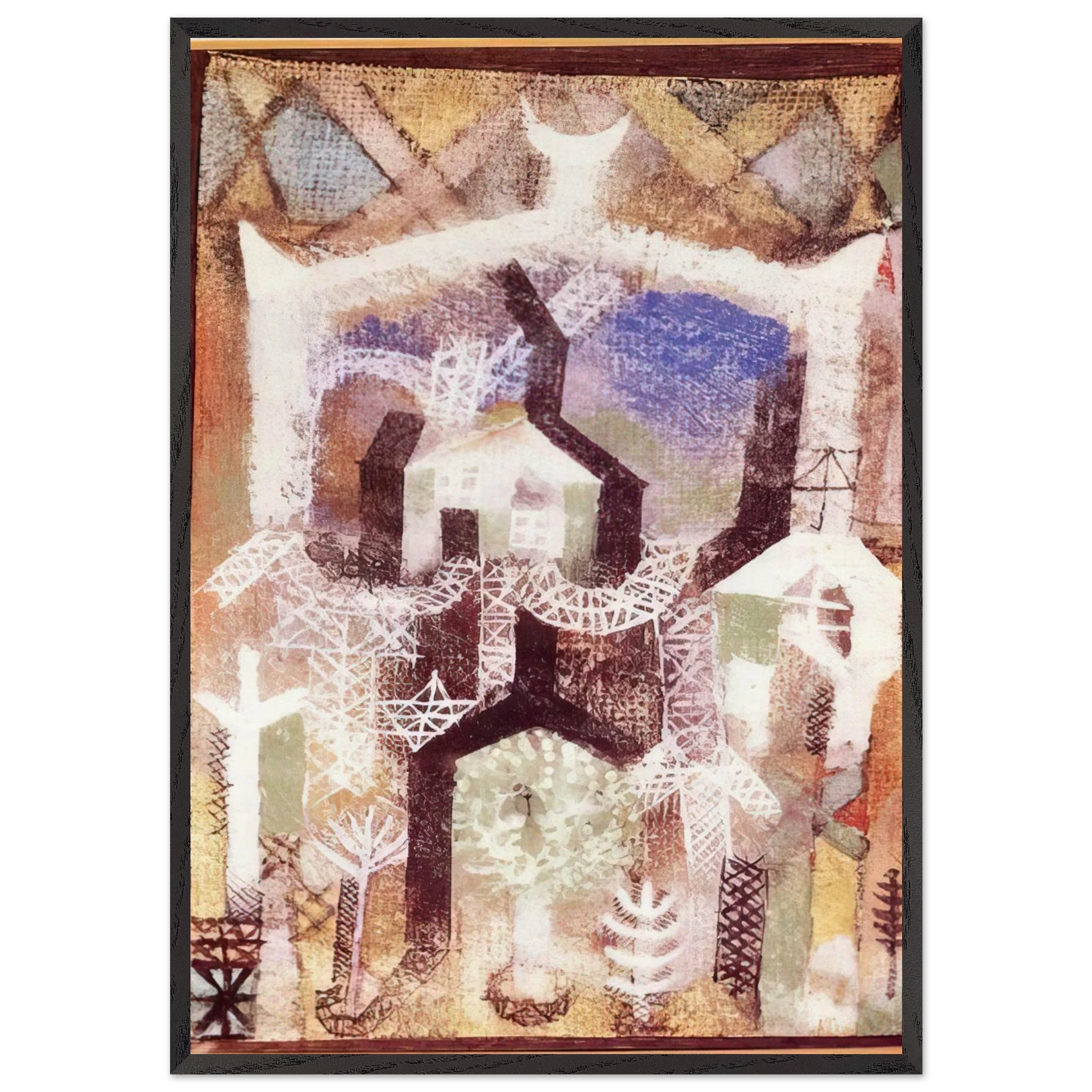 SUMMER HOUSES 1919 - Paul Klee Framed Art Print – Black Wooden Frame - Default Title - -Framed Art Print