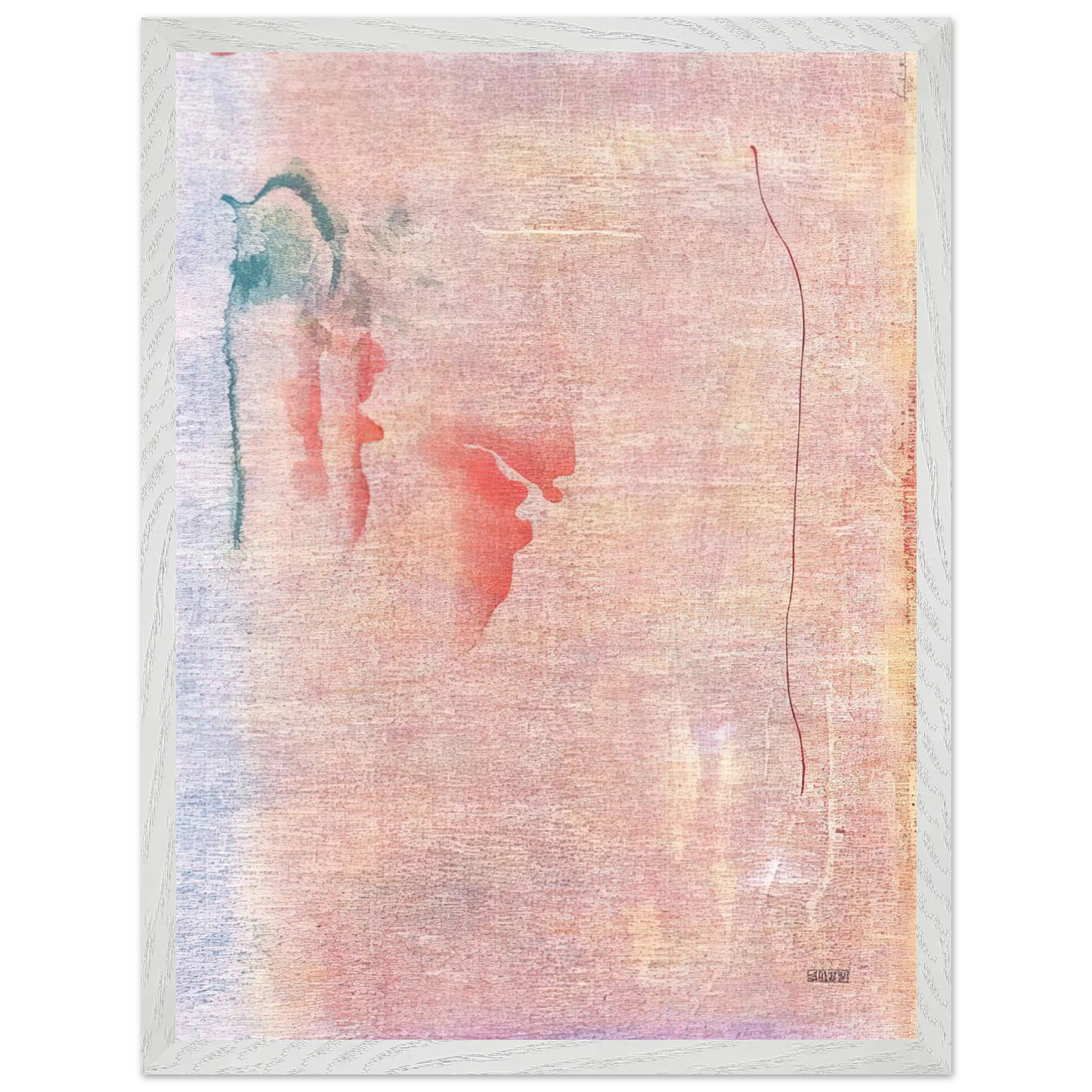 Helen Frankenthaler - Cedar Hill - 1983 Wall art - 40x50 cm / 16x20 inches - Premium Wooden Framed Poster With Fine Art Paper - White frame