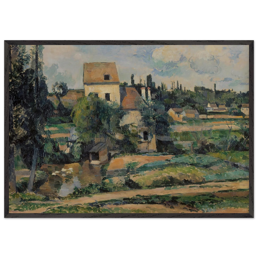 Moulin de la Couleuvre at Pontoise - Paul Cezanne Framed Art Print – Black Wooden Frame - Default Title - -Framed Art Print