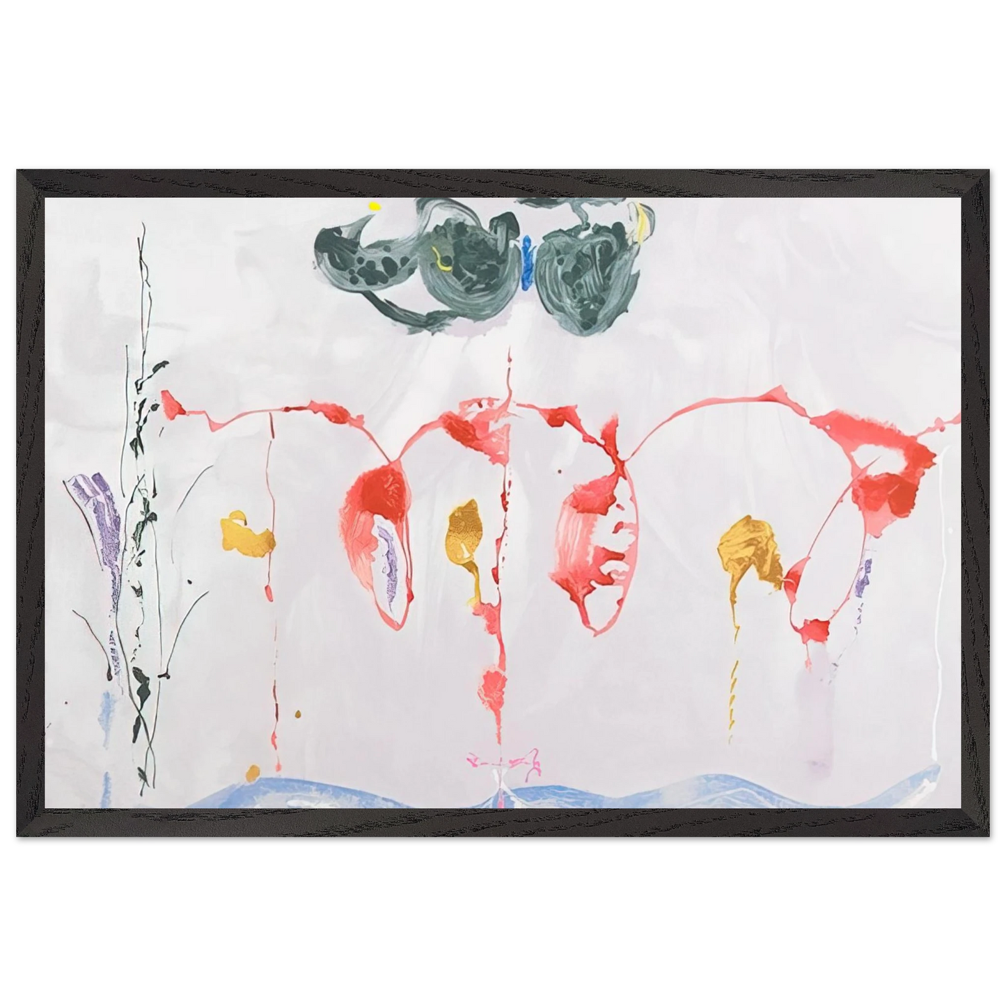 Helen Frankenthaler - Aerie - 2009 Wall art - A3 (29.7 x 42  cm) - Premium Wooden Framed Poster With Fine Art Paper - Wood frame