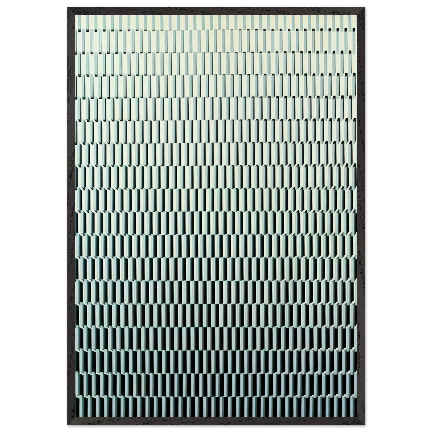 4 trames de tirets pivotees sur un cote - 1971 - Francois Morellet Framed Art Print – Black Wooden Frame - Default Title - -Framed Art Print