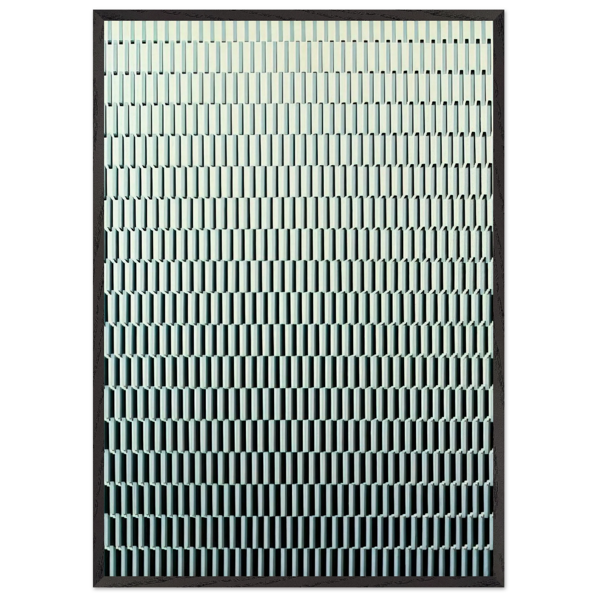 4 trames de tirets pivotees sur un cote - 1971 - Francois Morellet Framed Art Print – Black Wooden Frame - Default Title - -Framed Art Print
