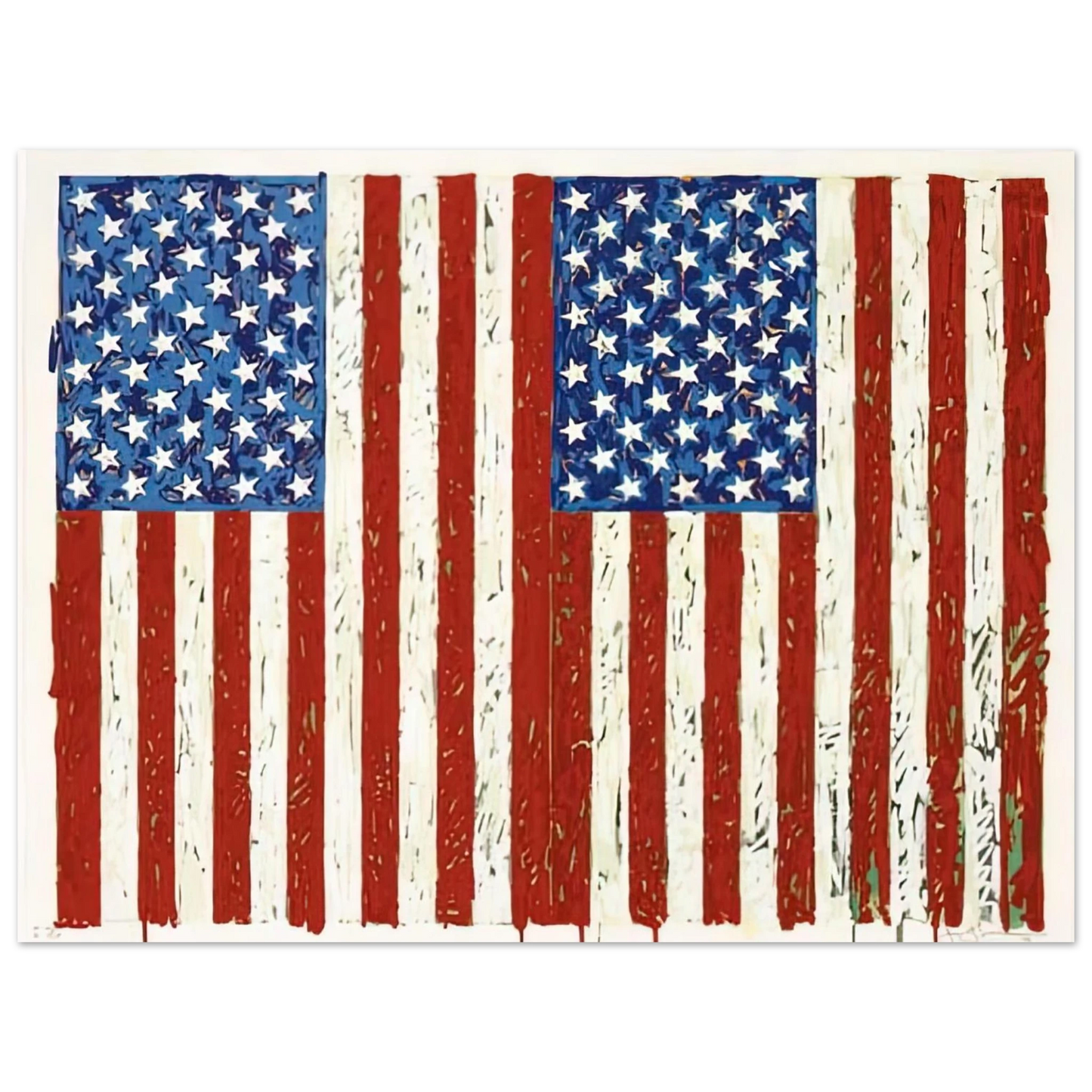 Jasper Johns - FLAGS I ULAE 128 Fine Art Poster - Default Title