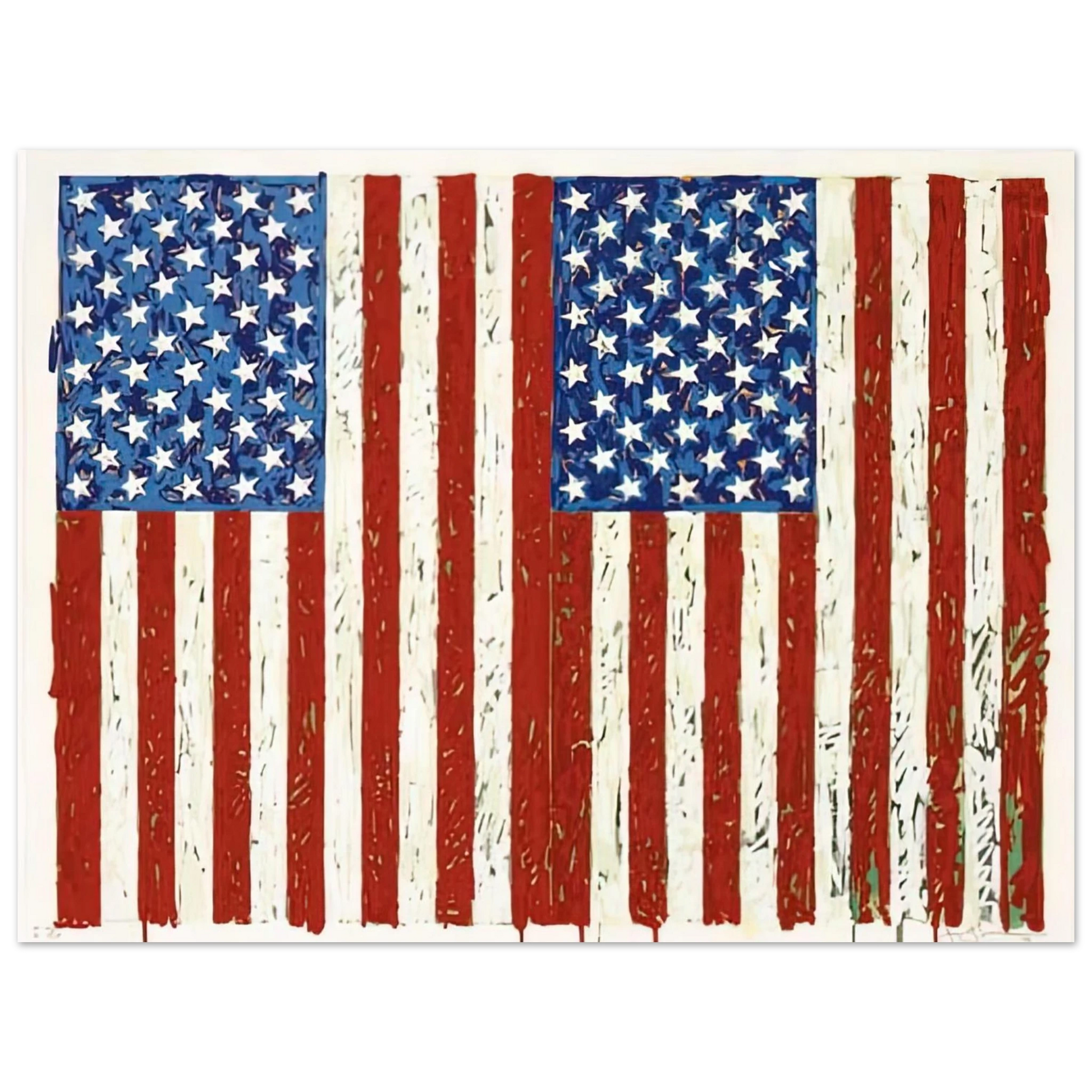 Jasper Johns - FLAGS I ULAE 128 Fine Art Poster - Default Title