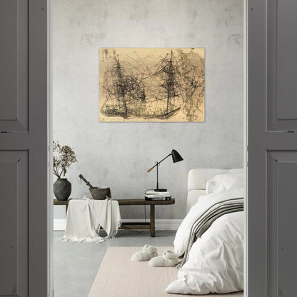 Barco - Art Informel - Wols Brushed Aluminum Print - 70x100 cm / 28x40 inches | Wols Aluminum Print | Wols Prints