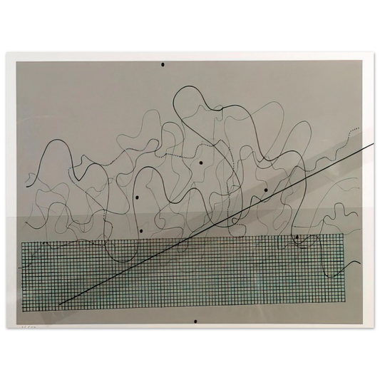 John Cage - Fontana Mix Dark Grey - 1981 Fine Art Poster - Default Title