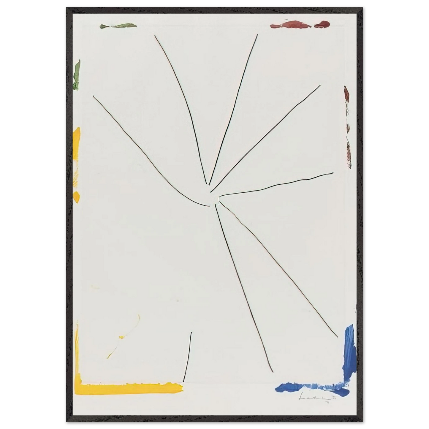 Helen Frankenthaler - Free Wheeling - 1971 Wall art - 45x60 cm / 18x24 Inches - Premium Wooden Framed Poster With Fine Art Paper - Black frame