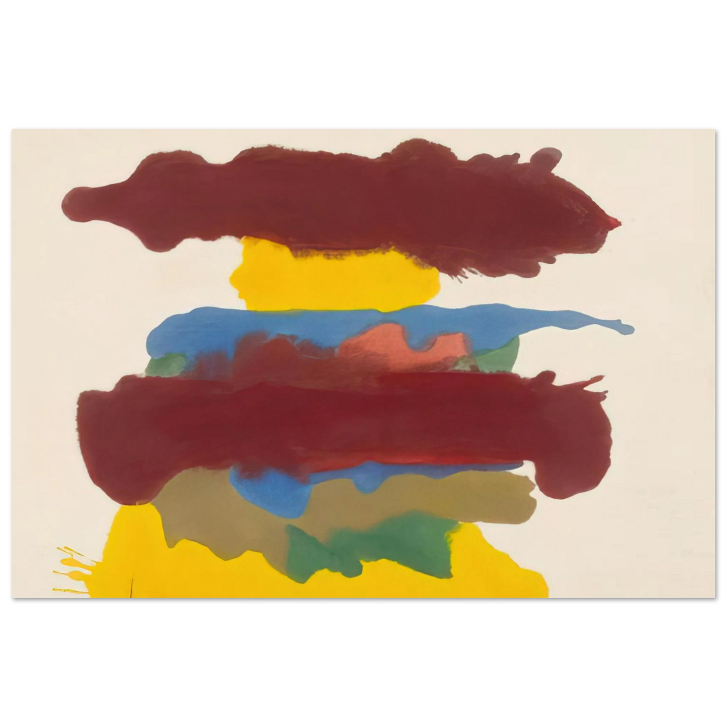 Helen Frankenthaler - Weather Change - 1963 Wall art - A1 (59.4 x 84.1  cm) - Premium Wooden Framed Poster With Fine Art Paper - Wood frame