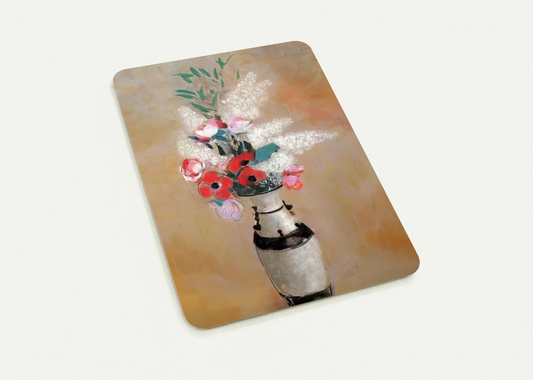 BOUQUET WITH WHITE LILIES IN A JAPANESE VASE By Odilon Redon Pack of 10 Post Cards | Odilon Redon Post Cards | A6 (10.5 x 14.8 cm) - 4.1 x 5.8 inches