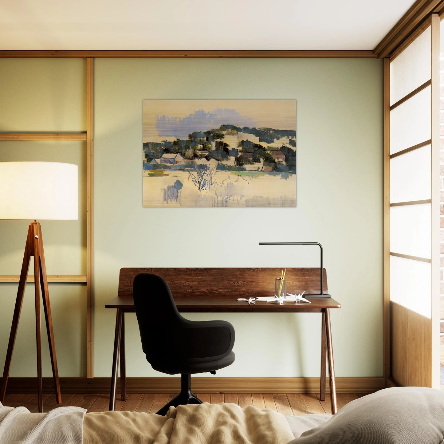 Houses on the Hill - Paul Cézanne Brushed Aluminum Print - 70x100 cm / 28x40 inches | Paul Cézanne Aluminum Print | Paul Cézanne Prints