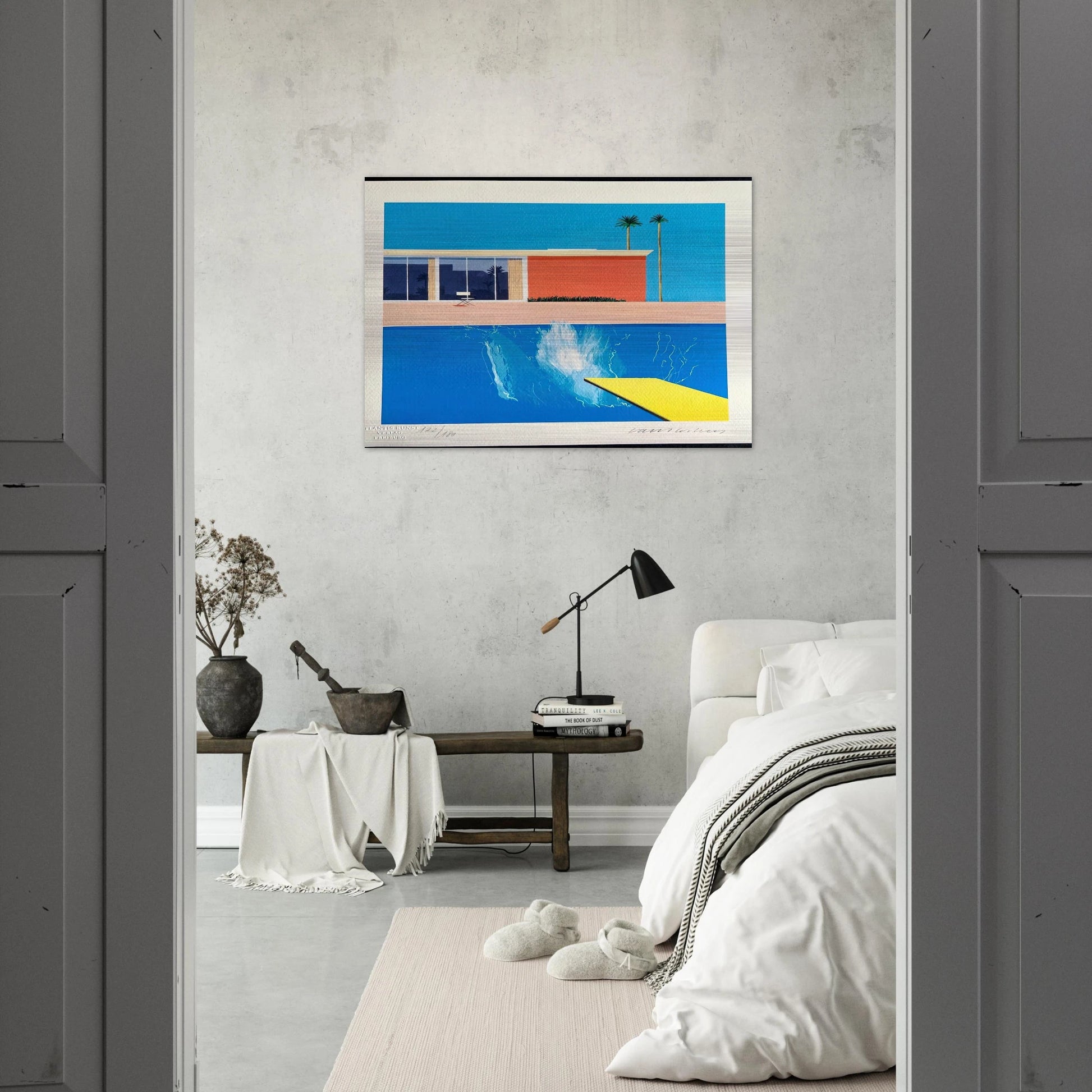 David Hockney - David Hockney Brushed Aluminum Print - 70x100 cm / 28x40 inches | David Hockney Aluminum Print | David Hockney Prints