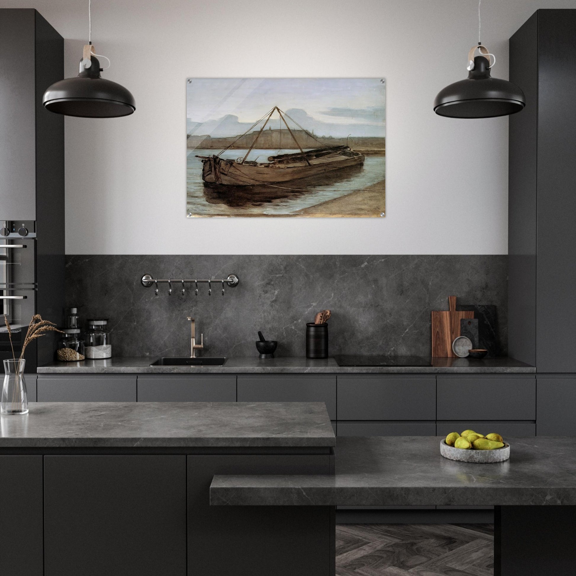 Evening at Weesperzijde Sun - Piet Mondrian Acrylic Print - 70x100 cm / 28x40″ inches