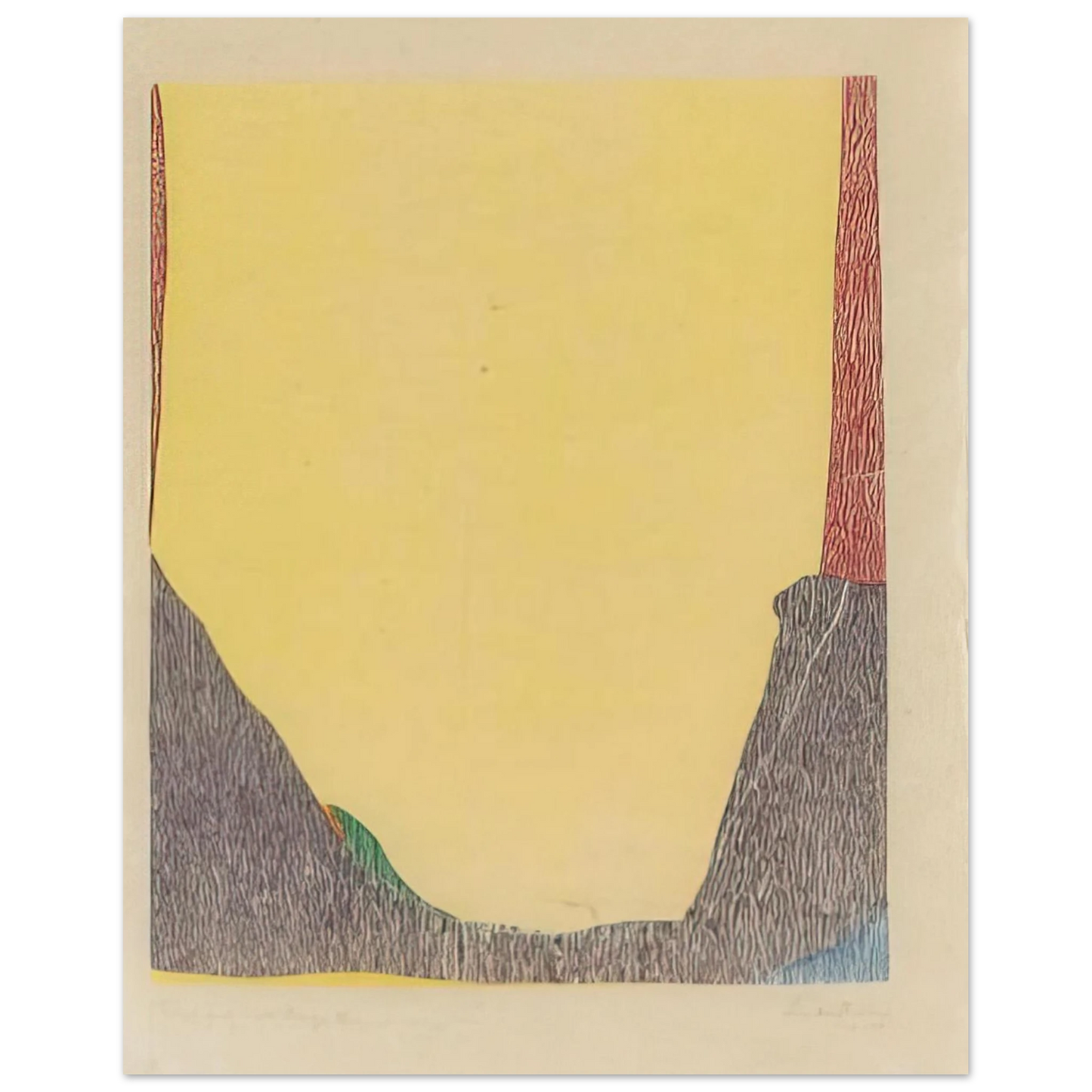 Helen Frankenthaler - East and Beyond - 1973 Wall art - 20x25 cm / 8x10 inches - Premium Wooden Framed Poster With Fine Art Paper - White frame