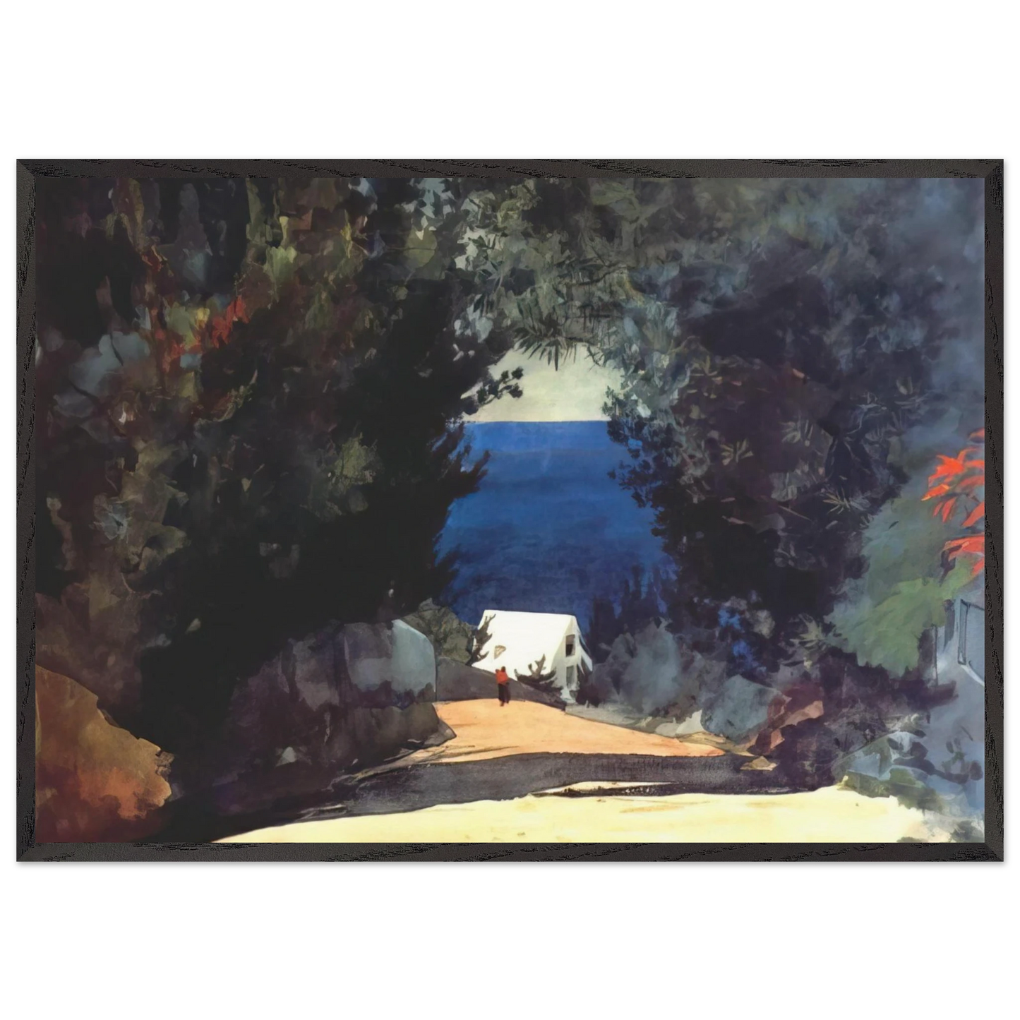 ROAD IN BERMUDA - Winslow Homer Framed Art Print – Black Wooden Frame - Default Title - -Framed Art Print