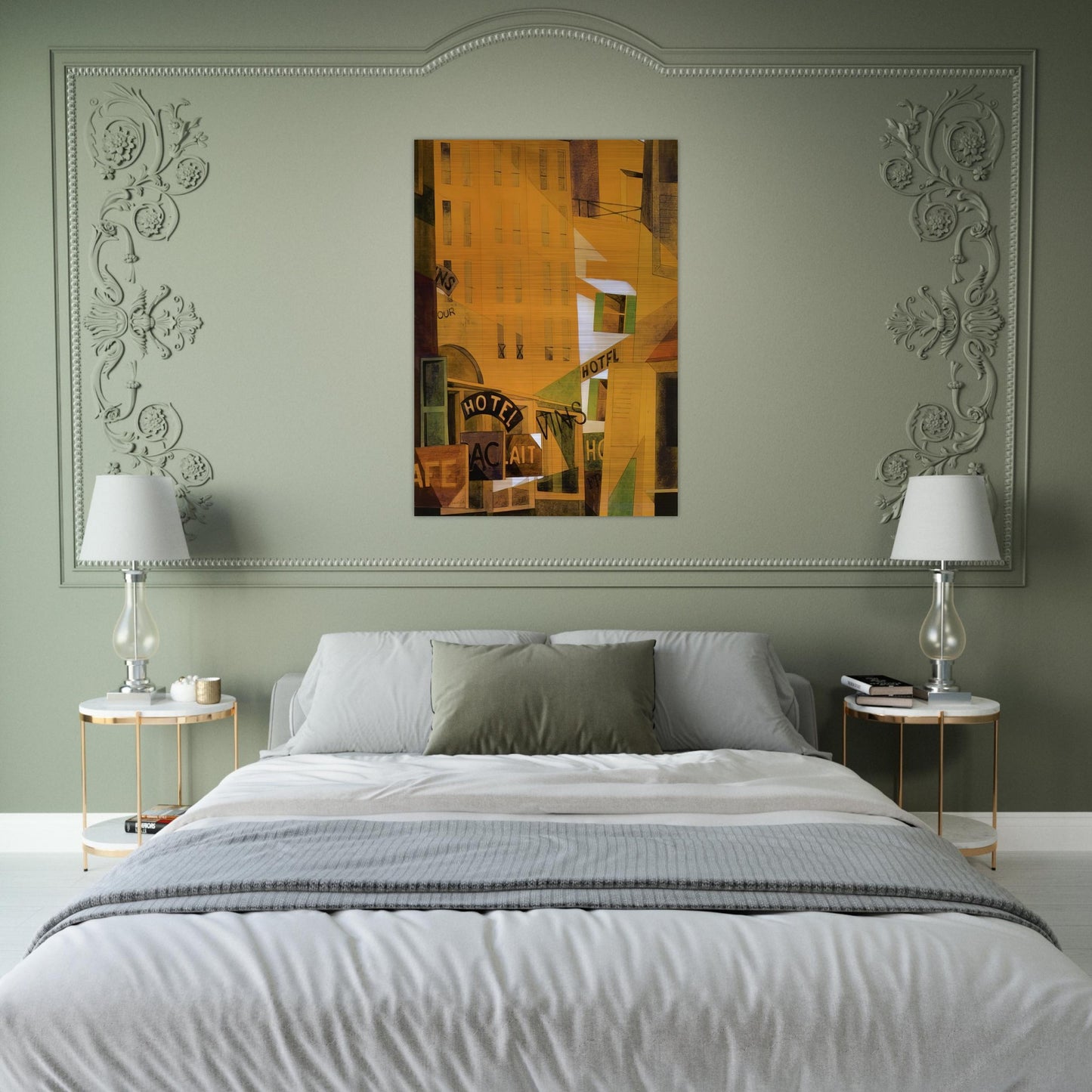 Hotel - 1921 - Charles Demuth Brushed Aluminum Print - 70x100 cm / 28x40 inches | Charles Demuth Aluminum Print | Charles Demuth Prints