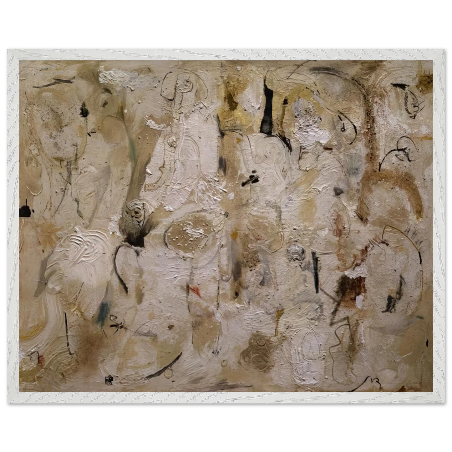 Helen Frankenthaler - Painted on 21st Street - 1951 Wall art - A3 (29.7 x 42  cm) - Premium Wooden Framed Poster With Fine Art Paper - Wood frame