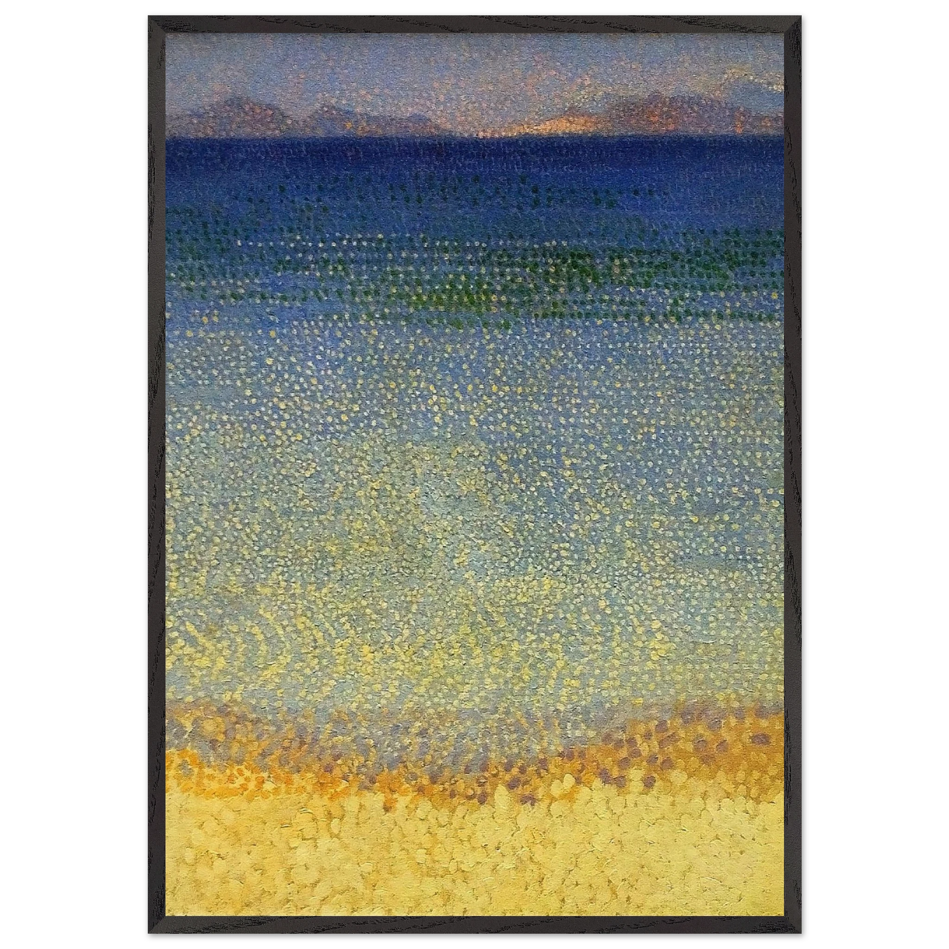 The Iles dOr The Iles dHyeres Var - Henri-Edmond Cross Framed Art Print – Black Wooden Frame - Default Title - -Framed Art Print