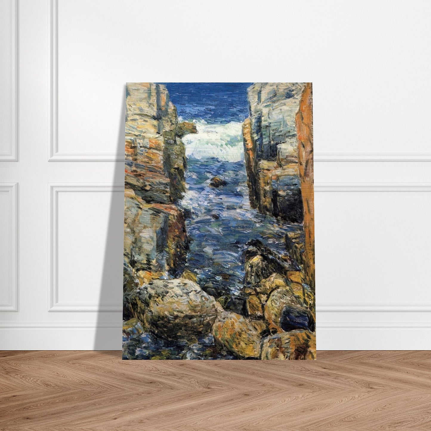 The South Gorge, Appledore, Isles of Shoals - Childe Hassam Brushed Aluminum Print - 70x100 cm / 28x40 inches | Childe Hassam Aluminum Print | Childe Hassam Prints