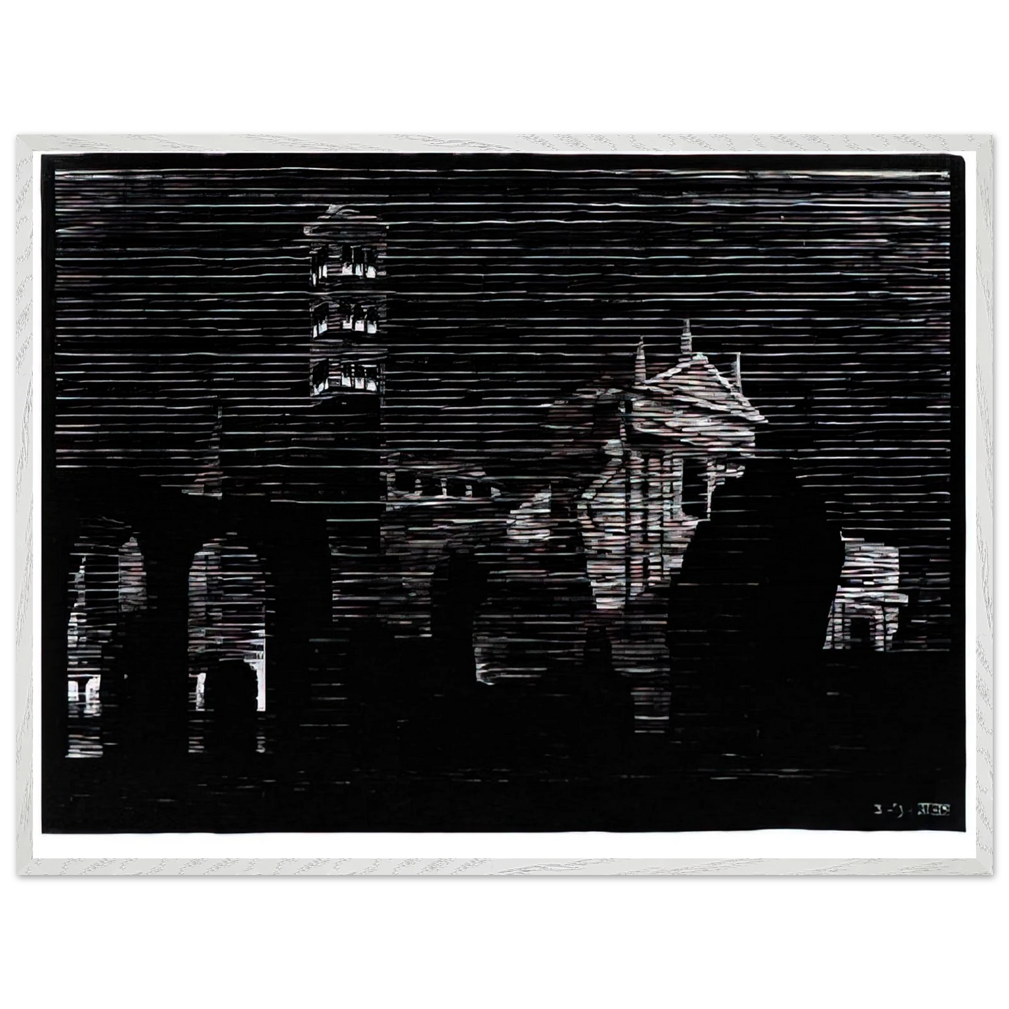 MC Escher - NOCTURNAL ROME 2 Wall Art - 60x80 cm / 24x32 inches - Fine Art Poster - -
