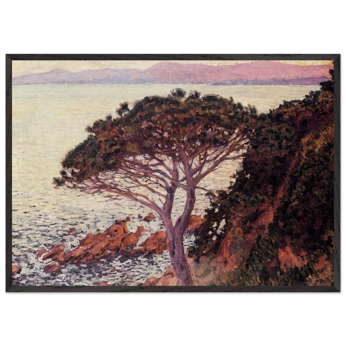 SUNSET 1916 - Theo van Rysselberghe 70x100 cm / 28x40 inches Framed Art Print – Black Wooden Frame