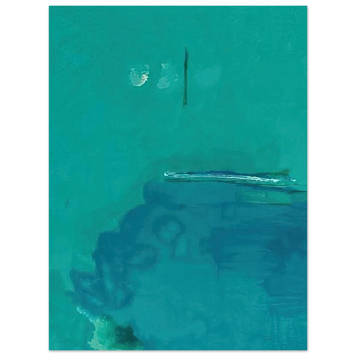 Helen Frankenthaler - Contentment Island - 2004 Wall art - 15x20 cm / 6x8 inches - Premium Wooden Framed Poster With Fine Art Paper - Wood frame