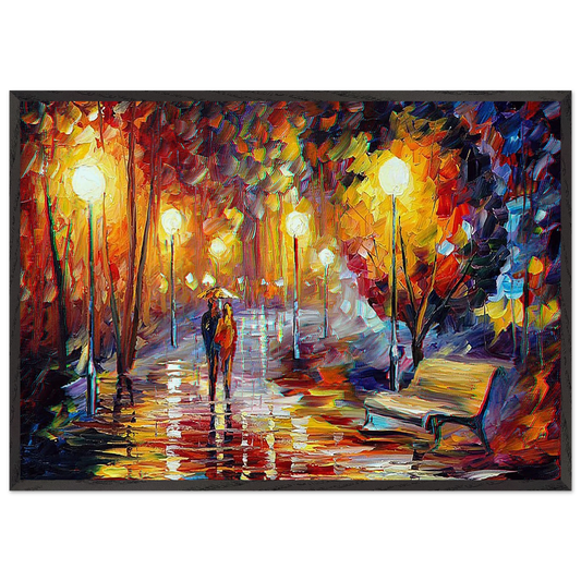 Leonid Afremov N21 - Leonid Afremov Framed Art Print – Black Wooden Frame - Default Title - -Framed Art Print