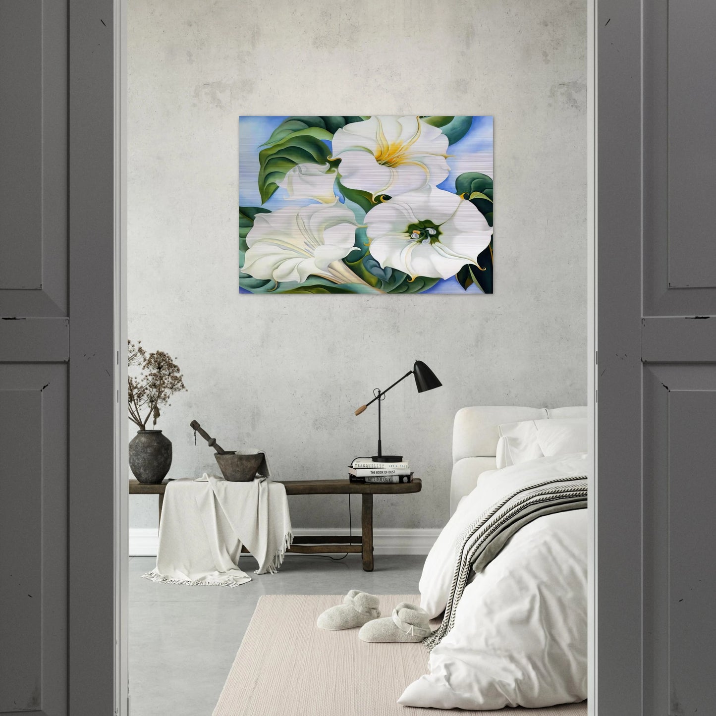 Jimson Weed 3 - Georgia O'Keeffe Brushed Aluminum Print - 70x100 cm / 28x40 inches | Georgia O'Keeffe Aluminum Print | Georgia O'Keeffe Prints