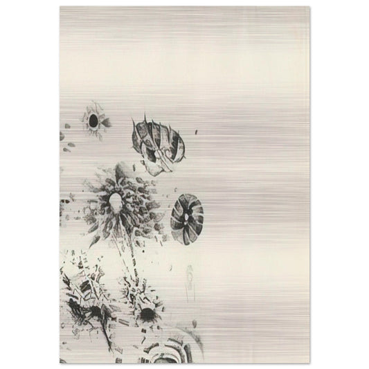 FIRST STONE 1962 - Lee Bontecou Brushed Aluminum Print - 70x100 cm / 28x40 inches | Lee Bontecou Aluminum Print | Lee Bontecou Prints