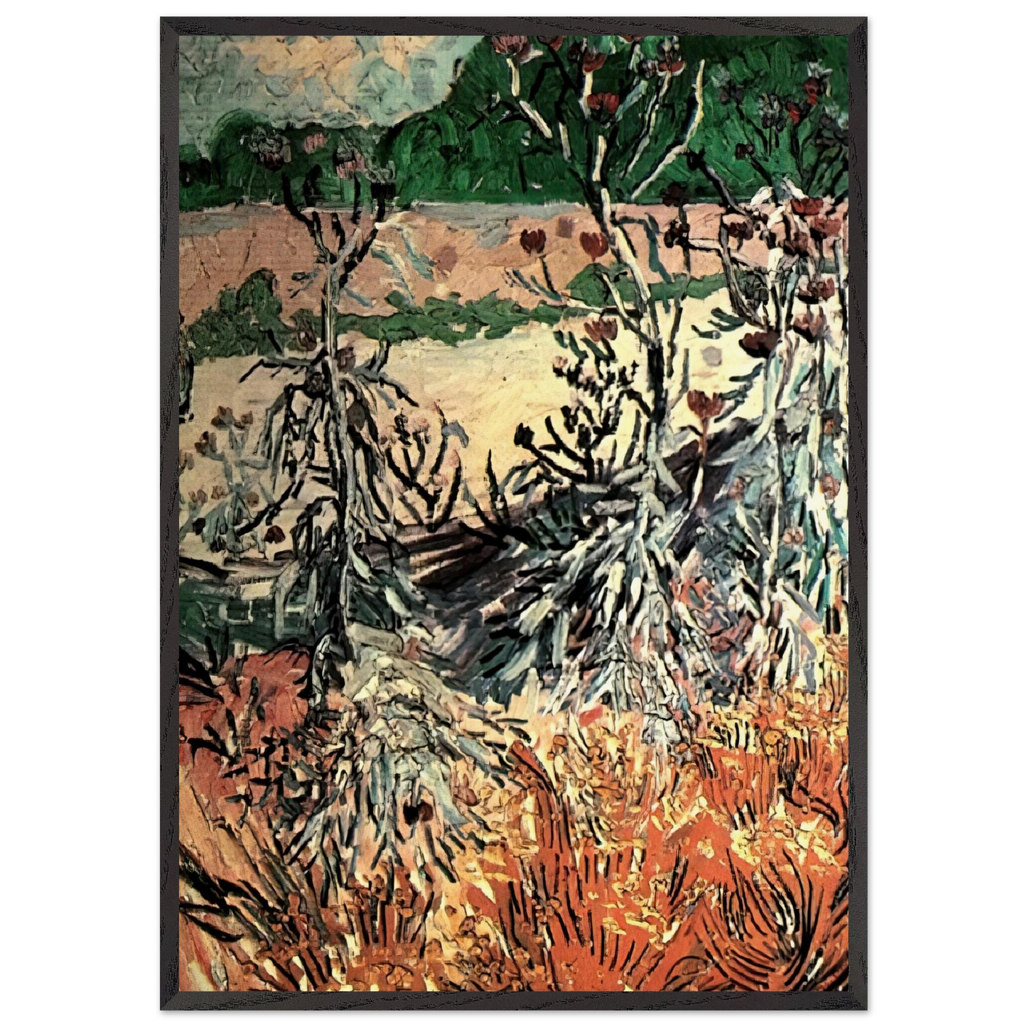 Thistles N2 - Vincent van Gogh Framed Art Print – Black Wooden Frame - Default Title - -Framed Art Print