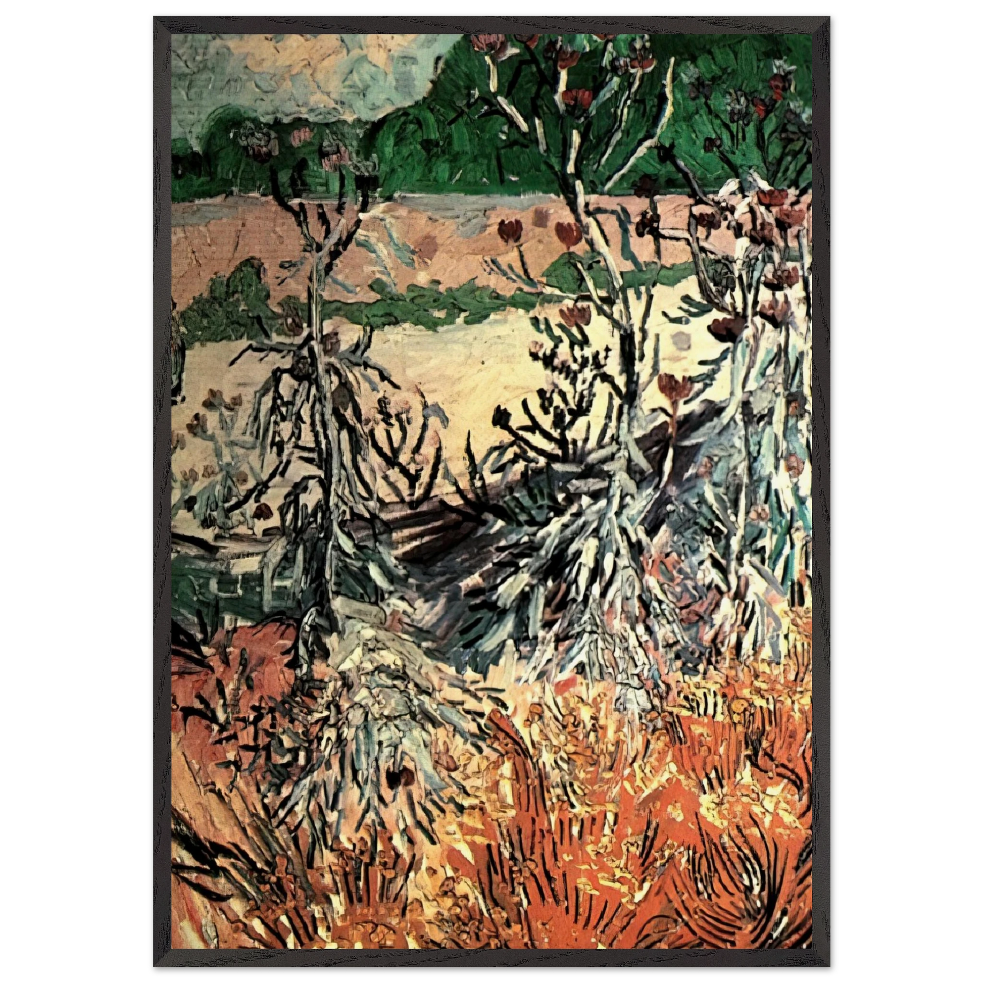 Thistles N2 - Vincent van Gogh Framed Art Print – Black Wooden Frame - Default Title - -Framed Art Print