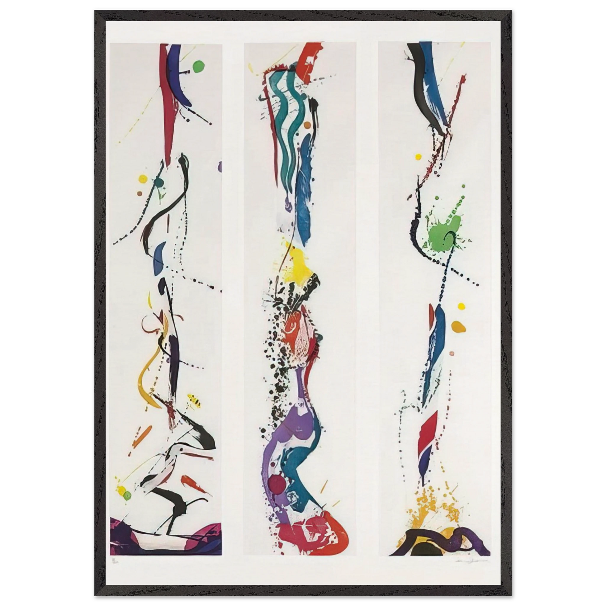 Untitled  Lembark I92  - Sam Francis Framed Art Print – Black Wooden Frame - Default Title - -Framed Art Print