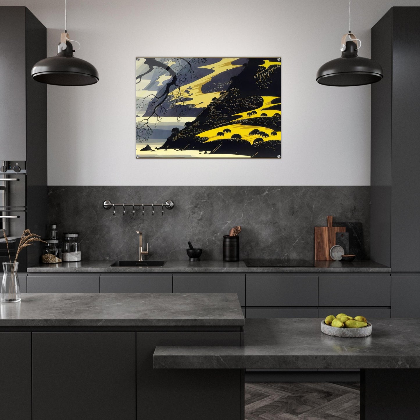 Coastal Fog - Eyvind Earle Acrylic Print - 70x100 cm / 28x40″ inches | Eyvind Earle Wall Art | Eyvind Earle Prints