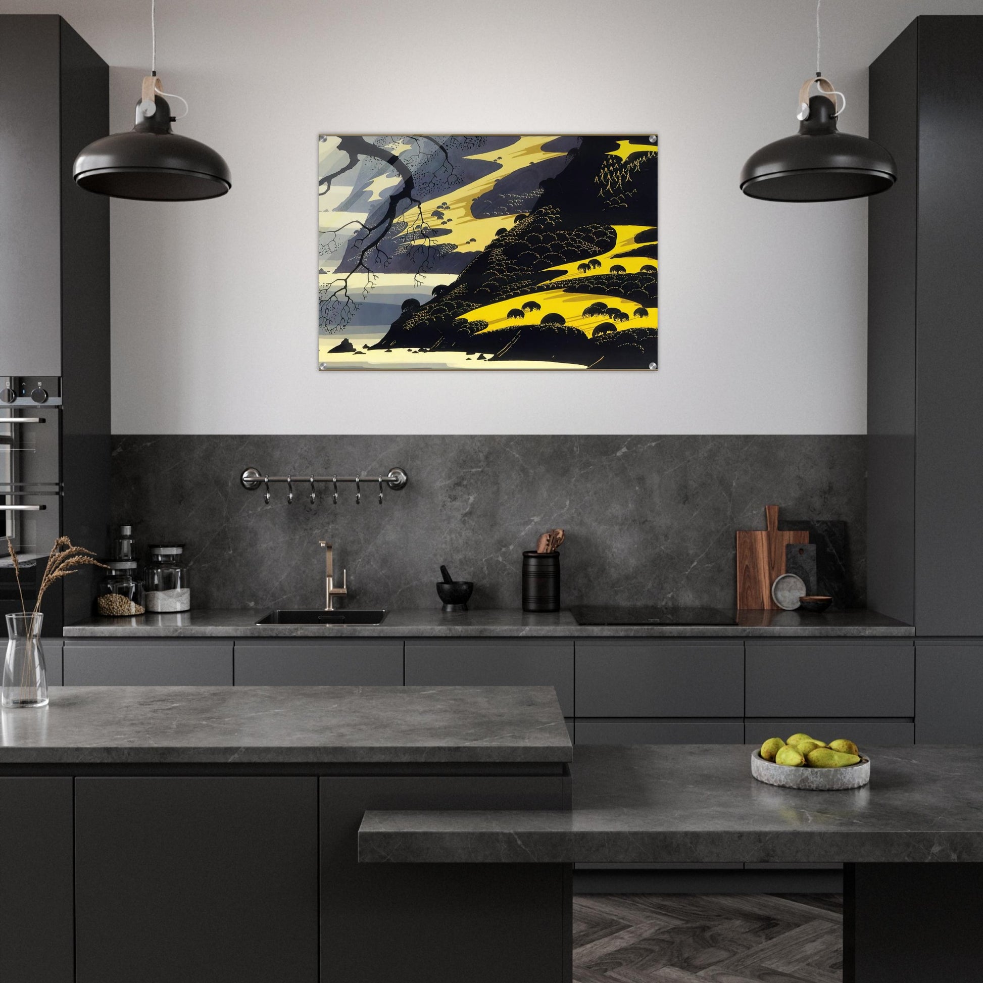 Coastal Fog - Eyvind Earle Acrylic Print - 70x100 cm / 28x40″ inches | Eyvind Earle Wall Art | Eyvind Earle Prints