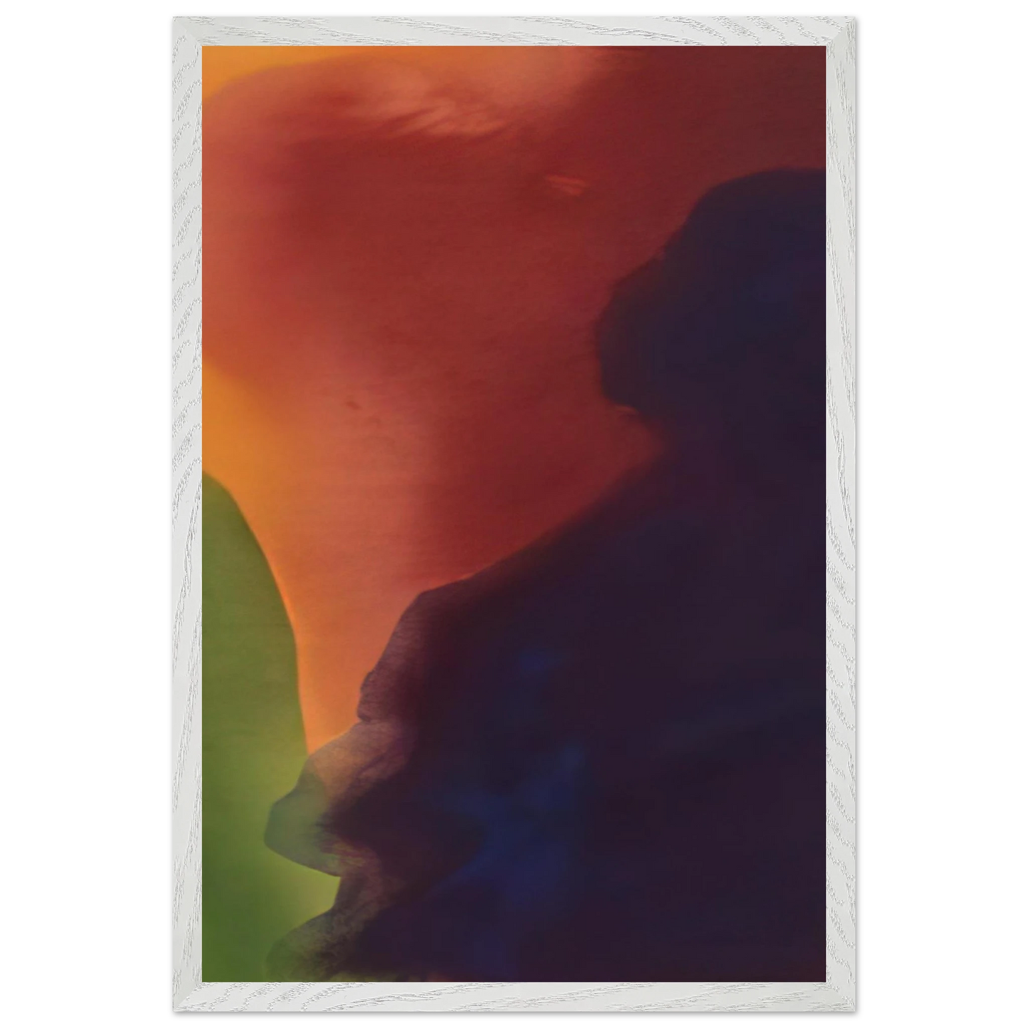 Helen Frankenthaler - Blue Atmosphere III - 1963 Wall art - A2 (42 x 59.4  cm) - Premium Wooden Framed Poster With Fine Art Paper - Wood frame