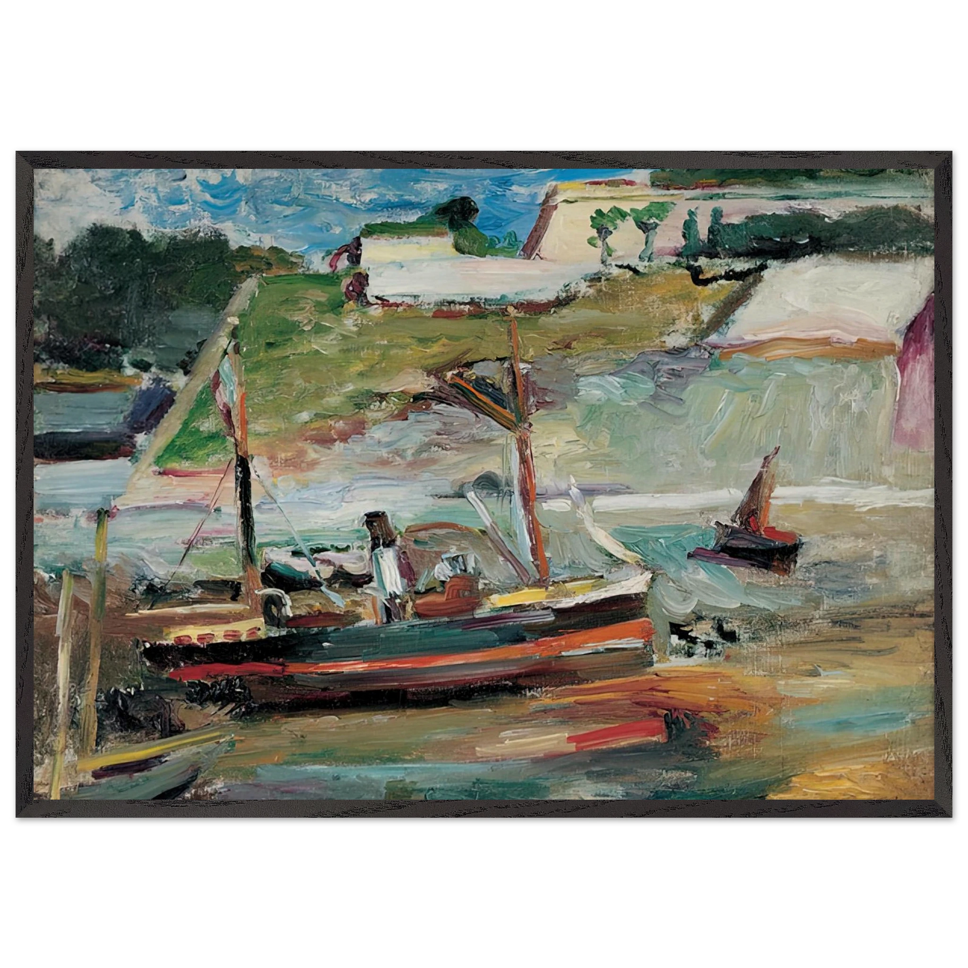 BELLE ILE LE PORT DE PALAIS 1896 - Henri Matisse Framed Art Print – Black Wooden Frame - Default Title - -Framed Art Print