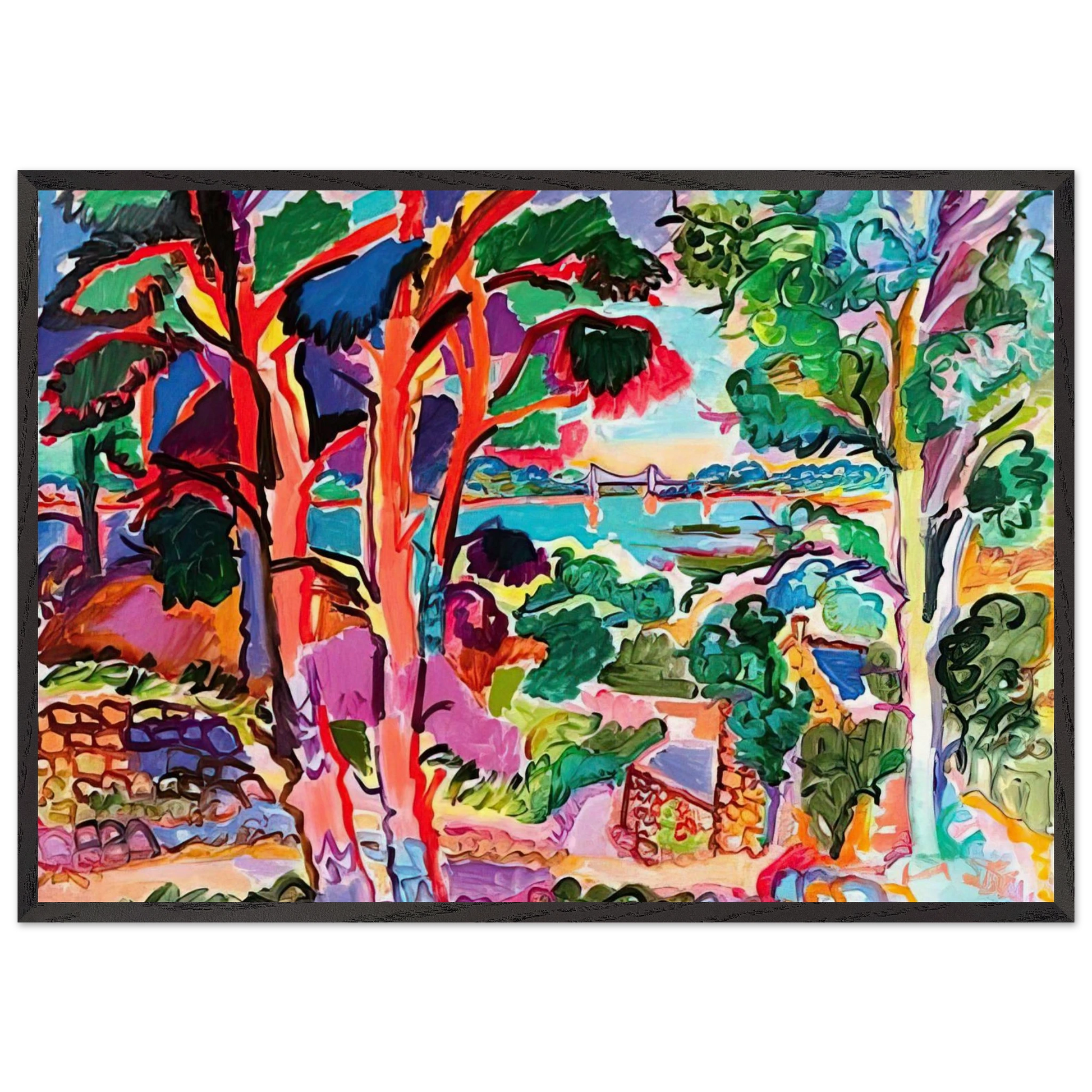 Le trieux a Lancerf - 1957 - Charles Lapicque Framed Art Print – Black Wooden Frame - Default Title - -Framed Art Print