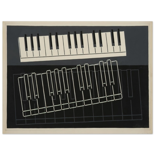 Josef Albers - PIANO KEYS 1932 Fine Art Poster - Default Title
