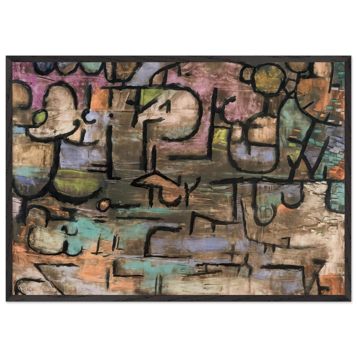 AFTER THE FLOODS 1936 - Paul Klee Framed Art Print – Black Wooden Frame - Default Title - -Framed Art Print