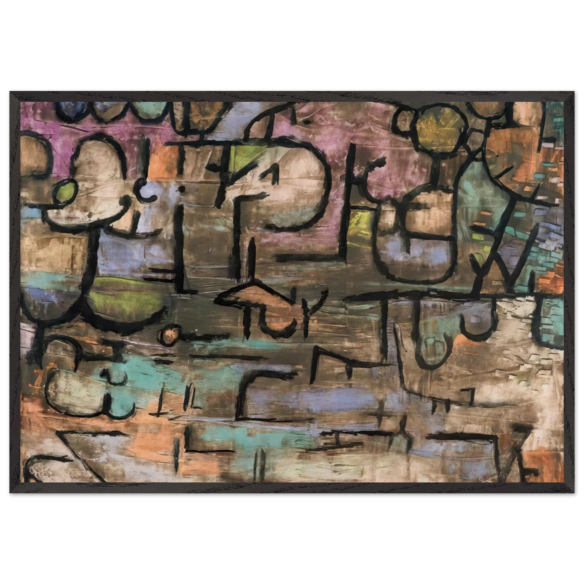 AFTER THE FLOODS 1936 - Paul Klee Framed Art Print – Black Wooden Frame - Default Title - -Framed Art Print