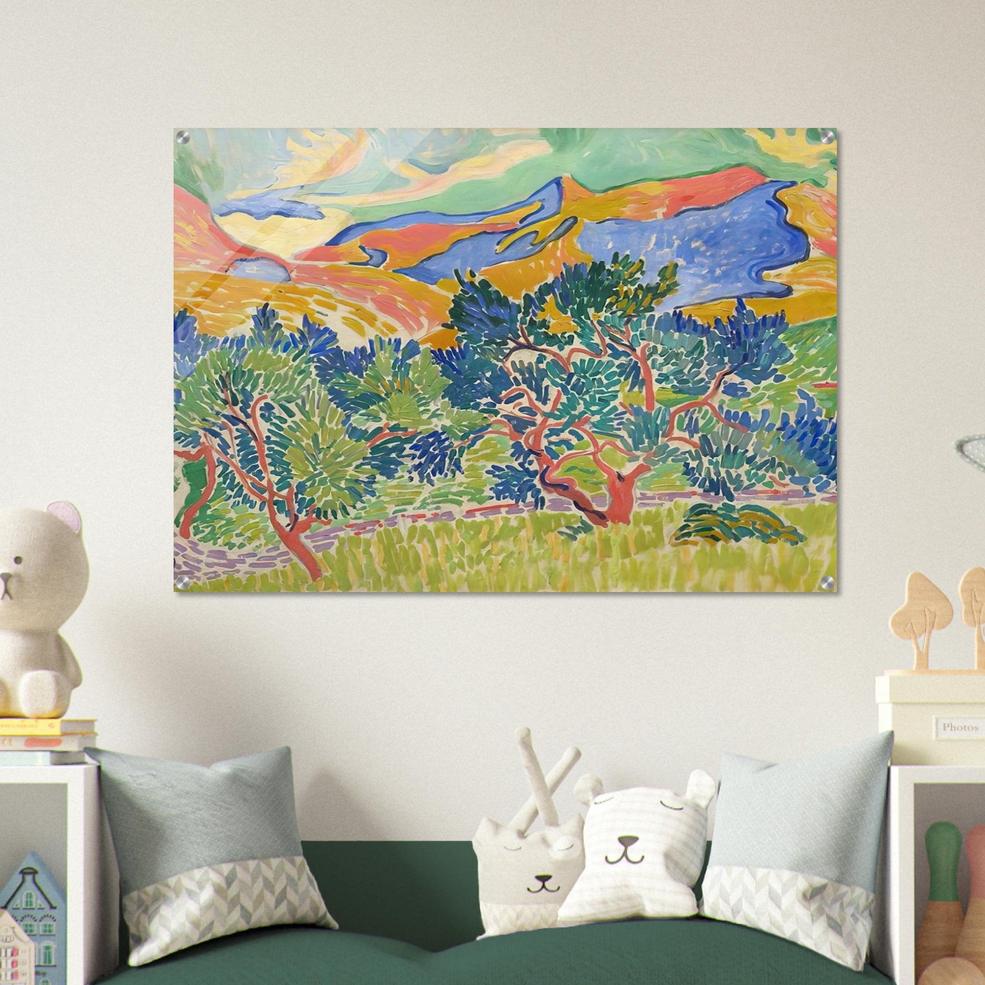 MOUNTAINS AT COLLIOURE 1905 - Andre Derain Acrylic Print - 70x100 cm / 28x40″ inches | Andre Derain Wall Art | Andre Derain Prints