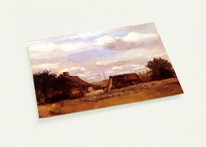 Cottage By Vincent van Gogh Pack of 10 Post Cards | Vincent van Gogh Post Cards | A6 (10.5 x 14.8 cm) - 4.1 x 5.8 inches